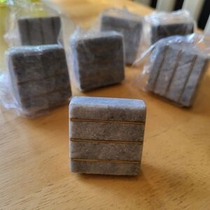 New Lot Of 7 Modern Marble Grey Cabinet Knobs